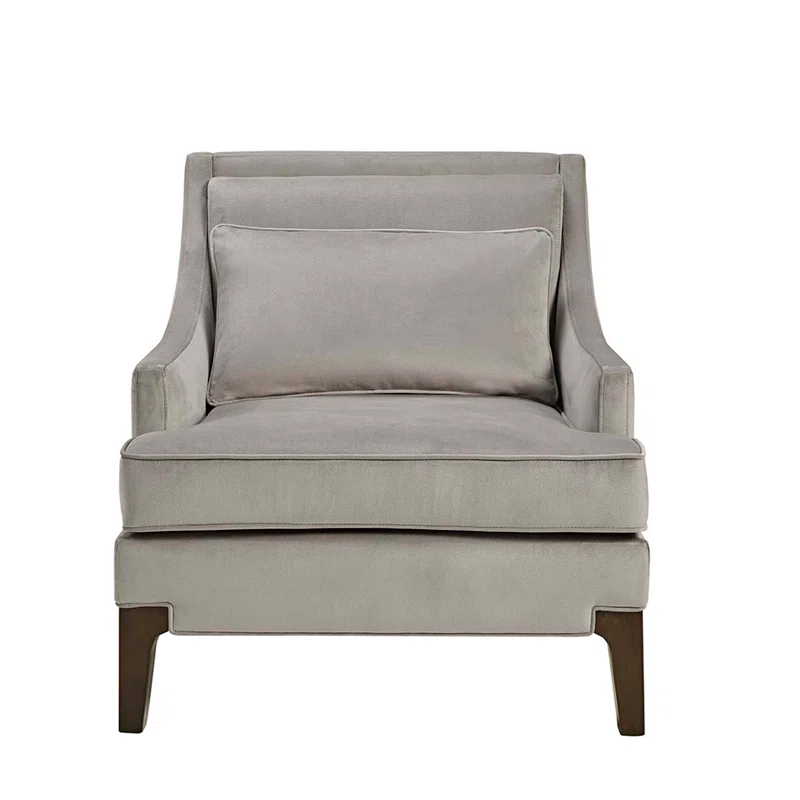 Anna Martha Stewart Anna Velvet Armchair with Lumbar Pillow