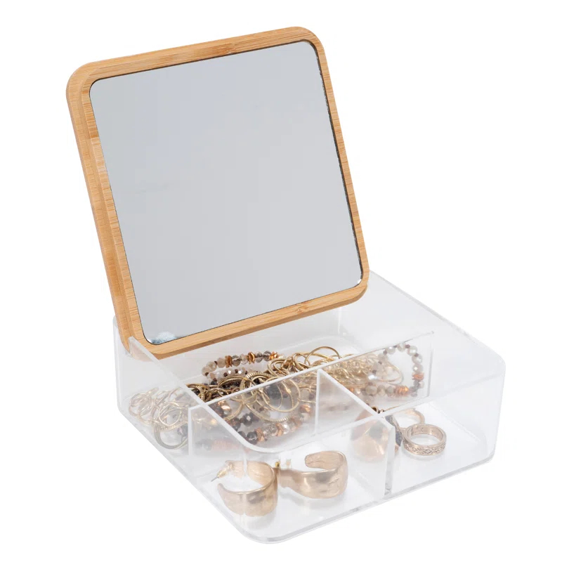 Simplify Plastic 3 Compartment Makeup Organizer