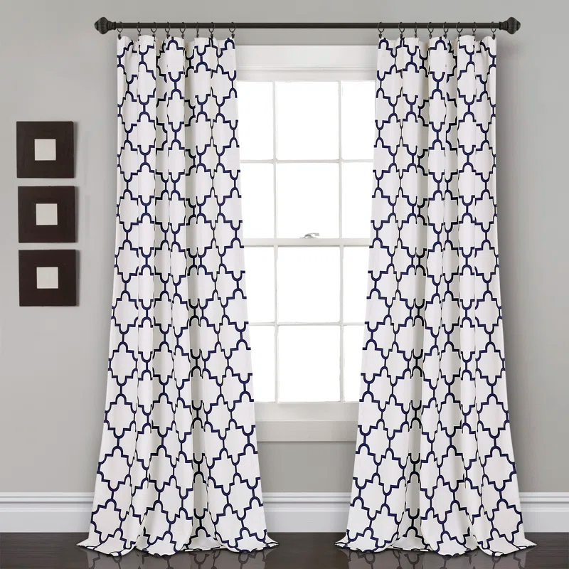 Lush Decor Geometric Room Darkening Thermal Curtain Panels (Set of 2)