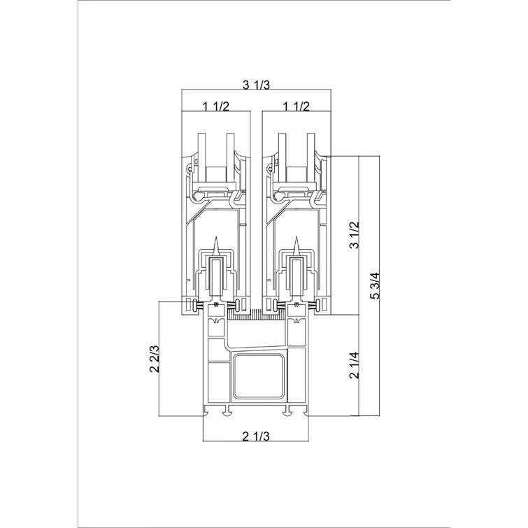 VDomDoors 8166 80'' Double Pane Patio Doors