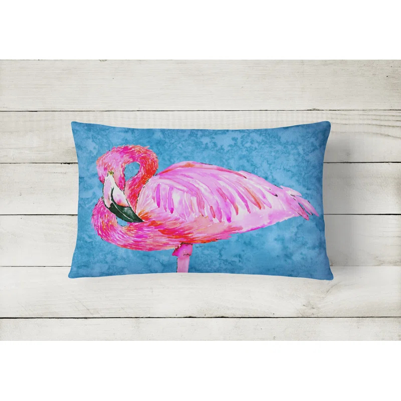 Caroline's Treasures Flamingo Indoor/Outdoor Throw Pillow