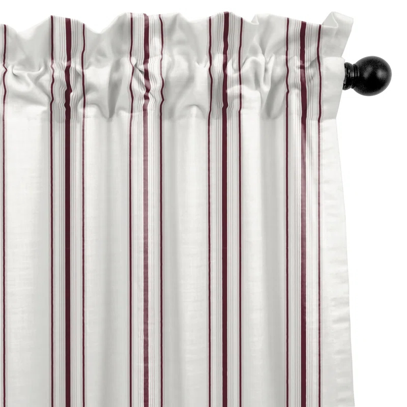 August Stripe Rod Pocket Drapery Panels - Pair