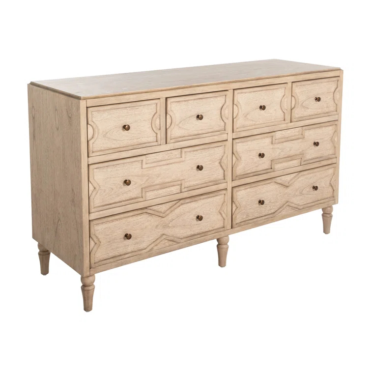 Gabby Everest Solid Wood 60'' W 8 - Drawer Dresser
