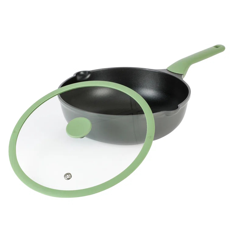 Kenmore Theodore 6 Quarts Non-Stick Aluminum Saute Pan with Lid