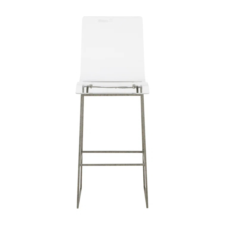 Gabby King 30.25" Bar Height Stool - Silver