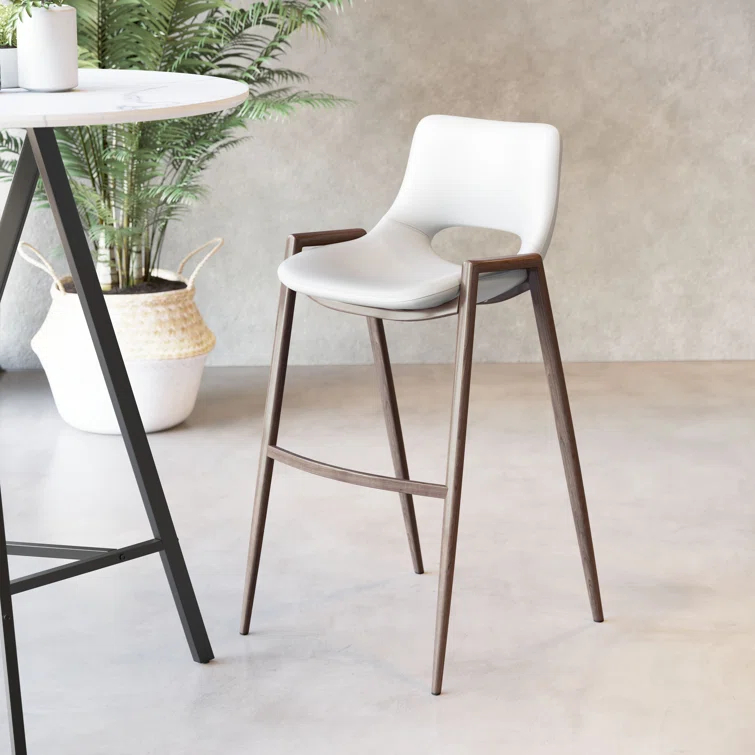 Zuo Hospitality Upholstered Counter Stool with Metal Frame