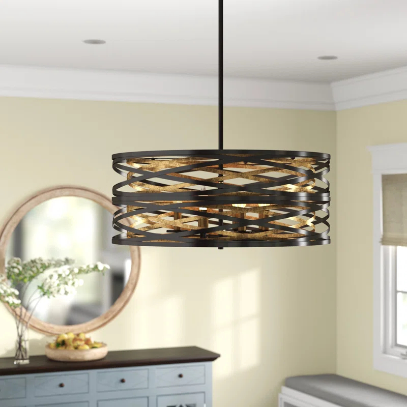 Minka Lavery Vortic Flow 8 - Light Dark Bronze/Mosaic Gold Unique/Statement Pendant