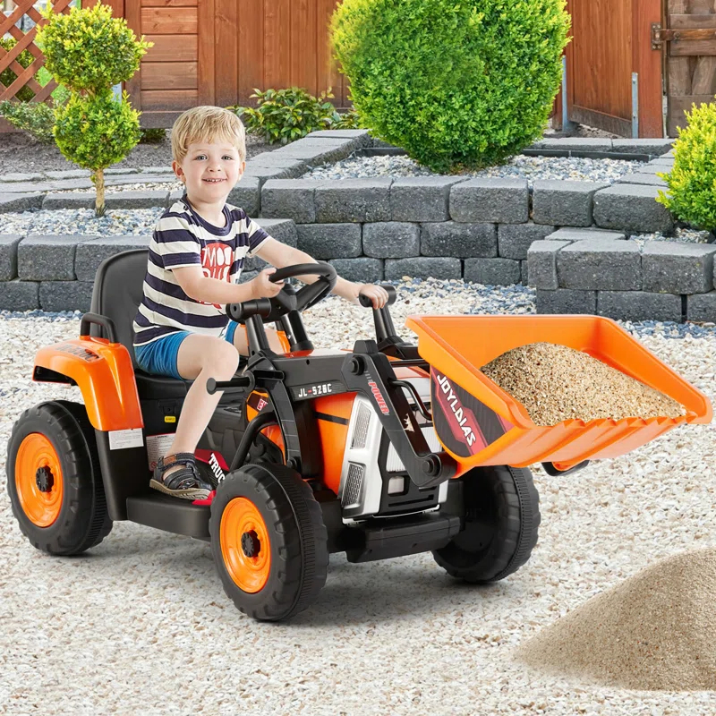 JOYLDIAS Joyldias 3 Speeds 12v Ride On Excavator , Electric Construction Vehicle For Kids Digger