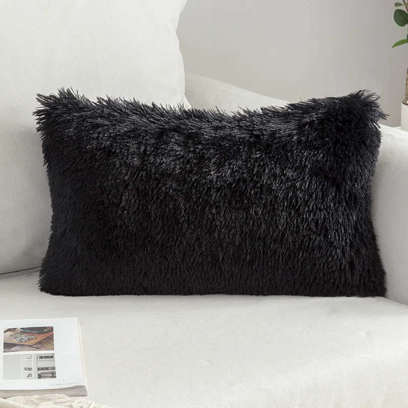 Cheer Collection Cheer Collection Shaggy Hair Decorative Throw Pillows (Set of 2)