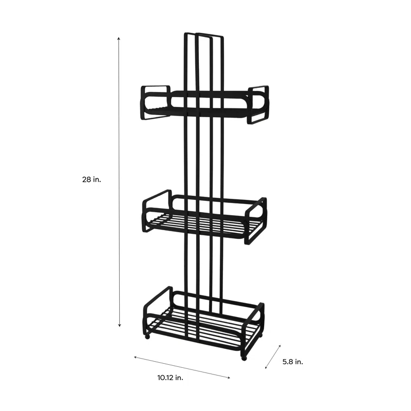 Elle Decor Noir 3 Tier Spa Tower in Black