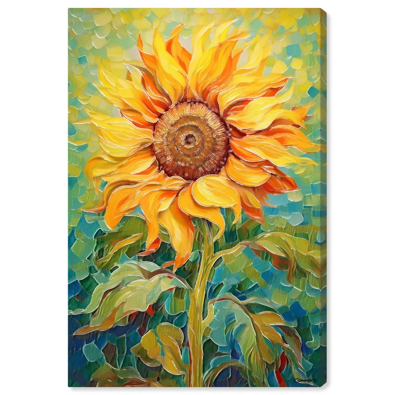 Art Remedy Sunflower Vibrante Canvas Sunflower Art Prints by Art Remedy