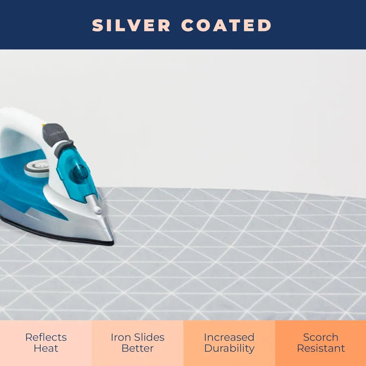 happhom 12 x 30 Tabletop Ironing Board Cover with Elasticized Edges, Fits Small, Table Top and Mini Boards