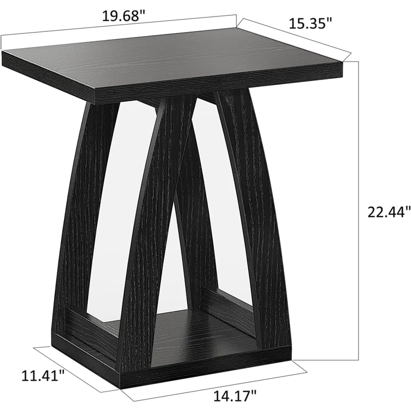 Latitude Run® End Table Set Of 2, Side Table, Nightstand, Sofa Side Table With Shelf, Modern End Table For Living Room, Bedroom