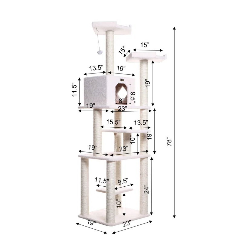 Premium 78'' H Cat Tree