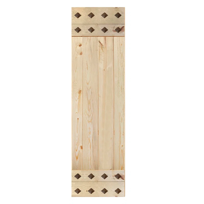 IsLife 84'' Solid Wood Paneled Matte without Installation Hardware Kit Barn Door