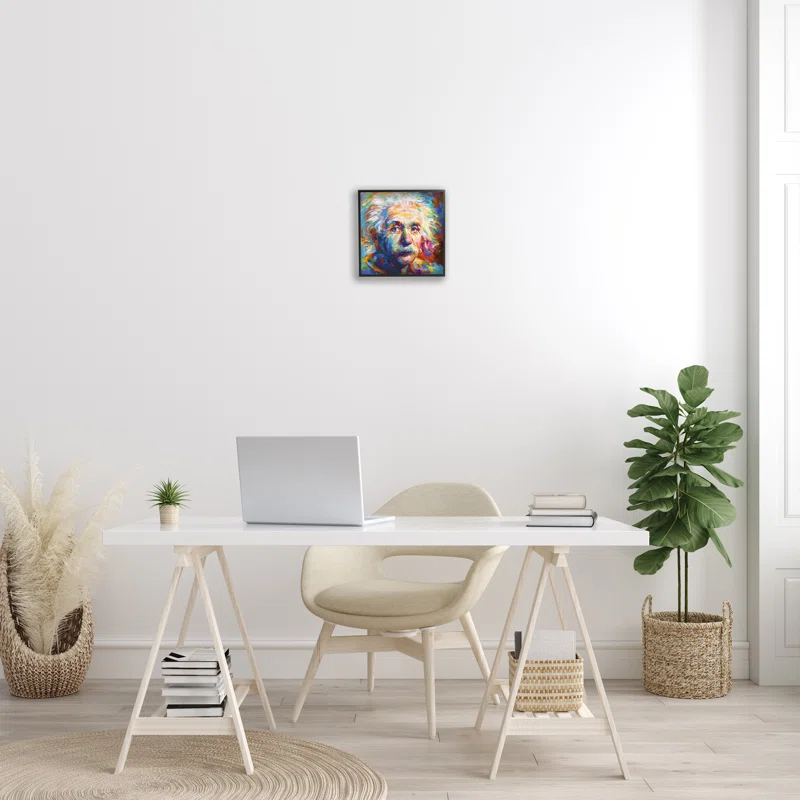 Stupell Industries " Abstract Albert Einstein Portrait " by Leon Devenice