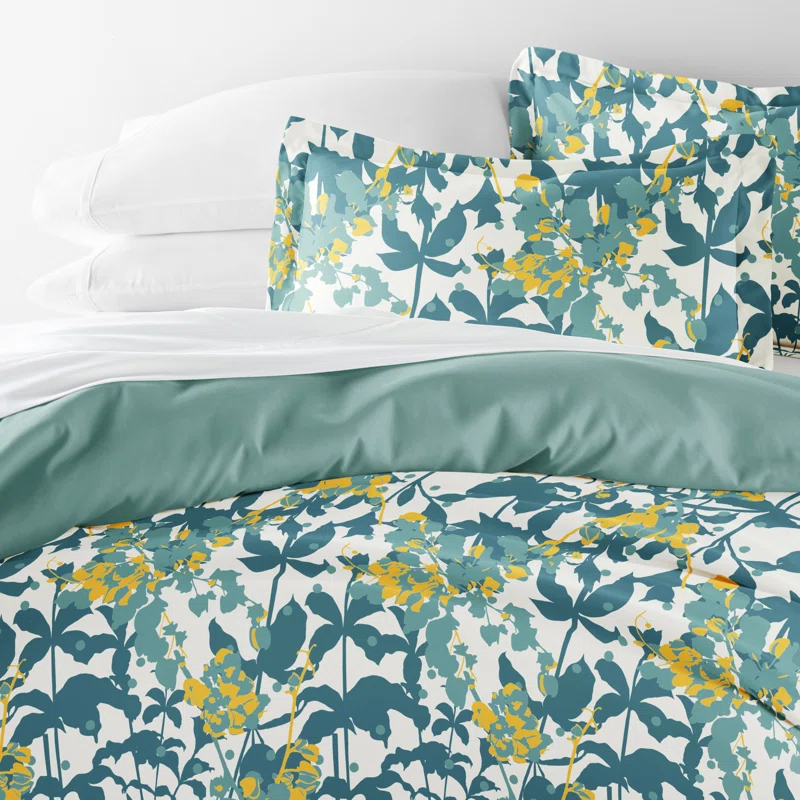 Boho Flower Reversible Duvet Cover Set