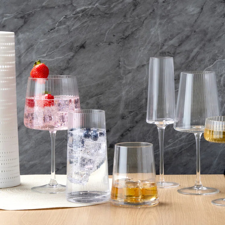 Zoya 8.5oz. Champagne Glass Stemware Set (Set of 2)