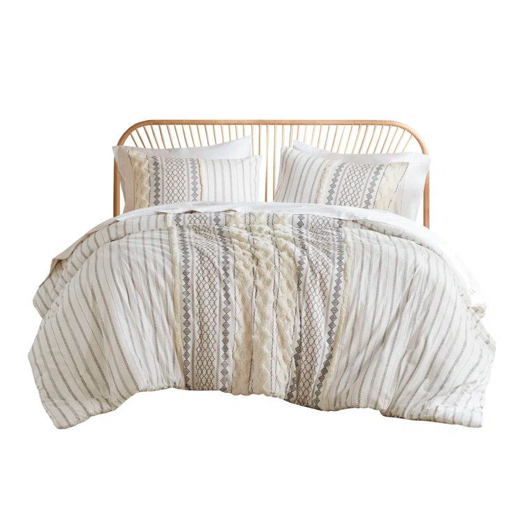INK+IVY Imani Cotton Printed Duvet Cover Set
