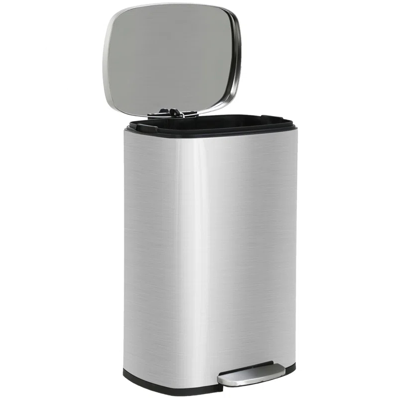 FDW Steel Step On Trash Can - 13 Gallons