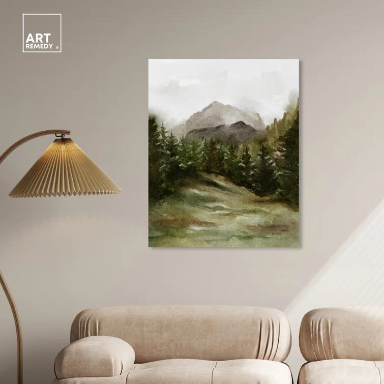 Art Remedy Watercolor Landscapes " April Woodland " by Art Remedy on Canvas