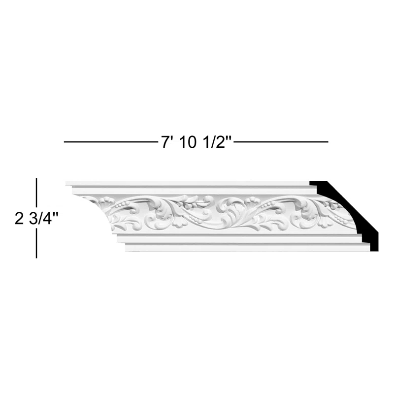 Ekena Millwork 2 3/4"H x 2 3/4"P x 4"F x 94 1/2"L Tristan Crown Moulding & Reviews | Wayfair