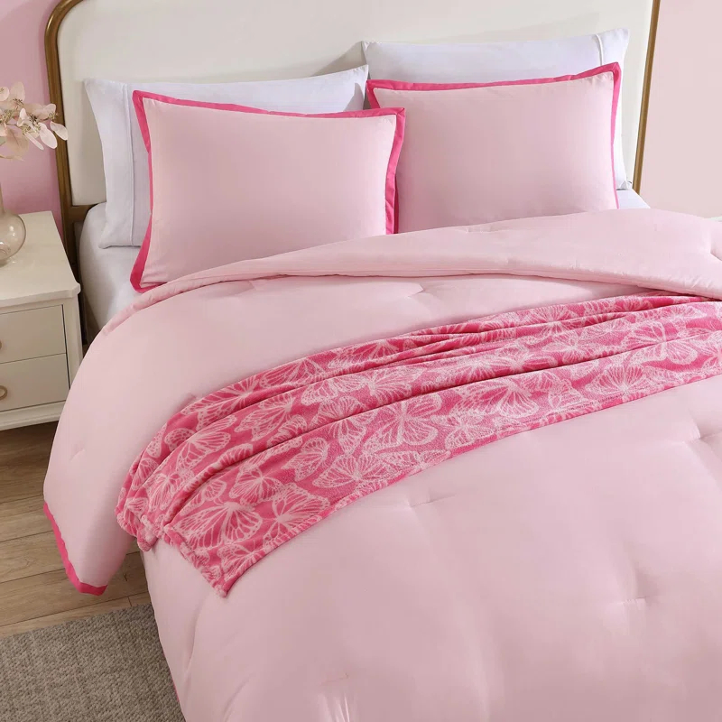Betsey Johnson Betsey Johnson Signature Solid Reversible Comforter Set