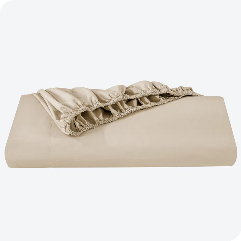 Bare Home 300 Thread Count Organic Cotton Percale Fitted Sheet