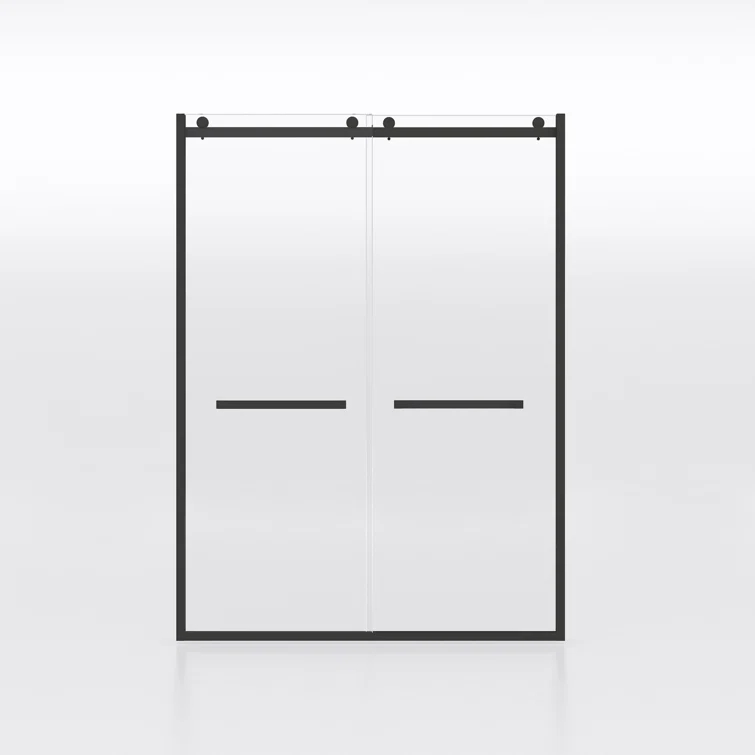 BVNECXP Frameless Sliding Glass Shower Doors 60" Width X 76"Height With 3/8"(10Mm) Clear Tempered Glass YY3CHO-W1675S00002