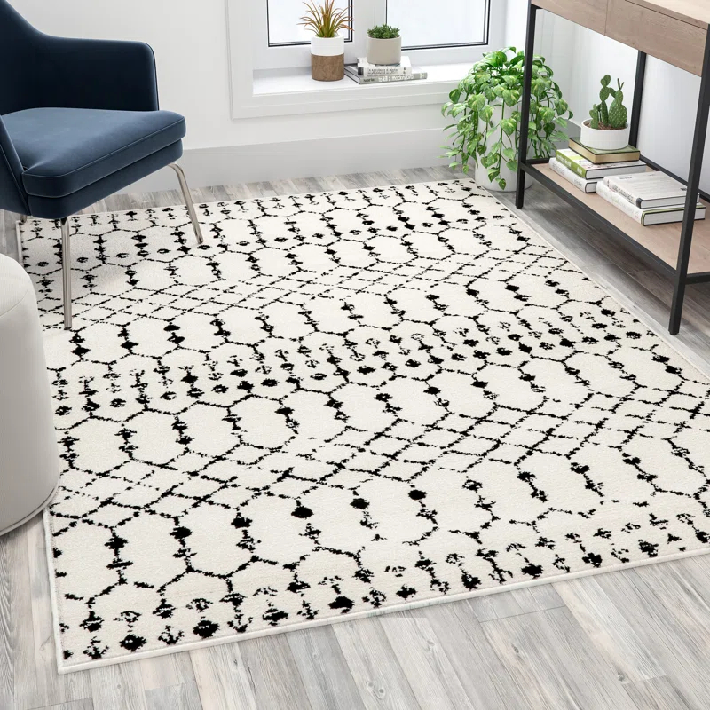 Hashtag Home Eberle Geometric Style Modern Bohemian Design Area Rug