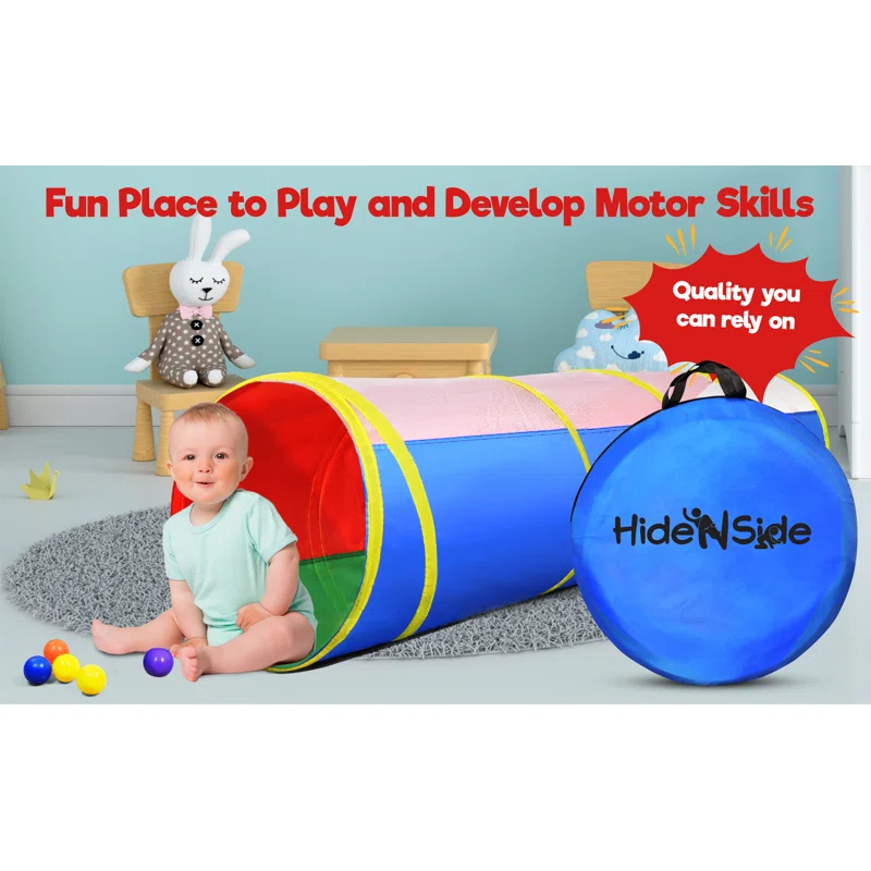 Hide N Side 18'' W x 72'' D Indoor / Outdoor Polyester Pop-Up Play Tunnel