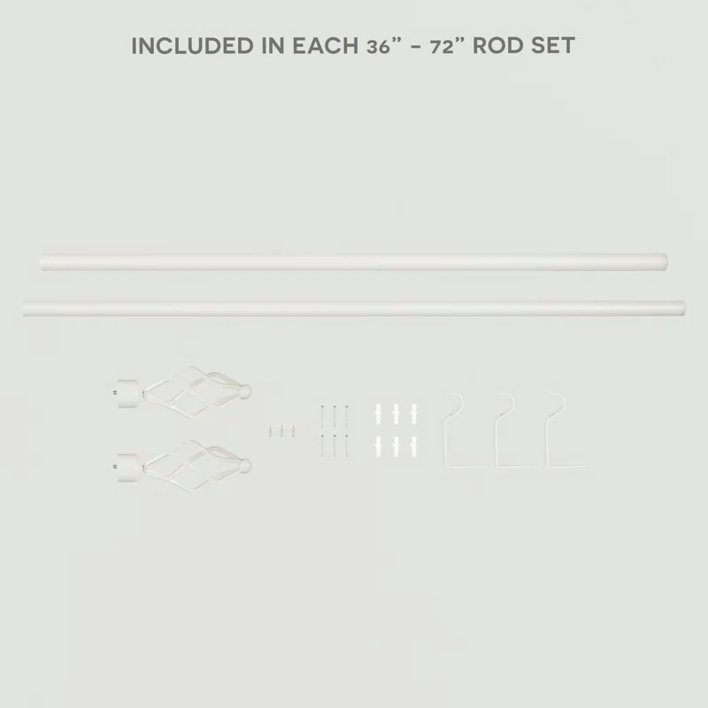 Amalgamated Textiles Adjustable Single Curtain Rod