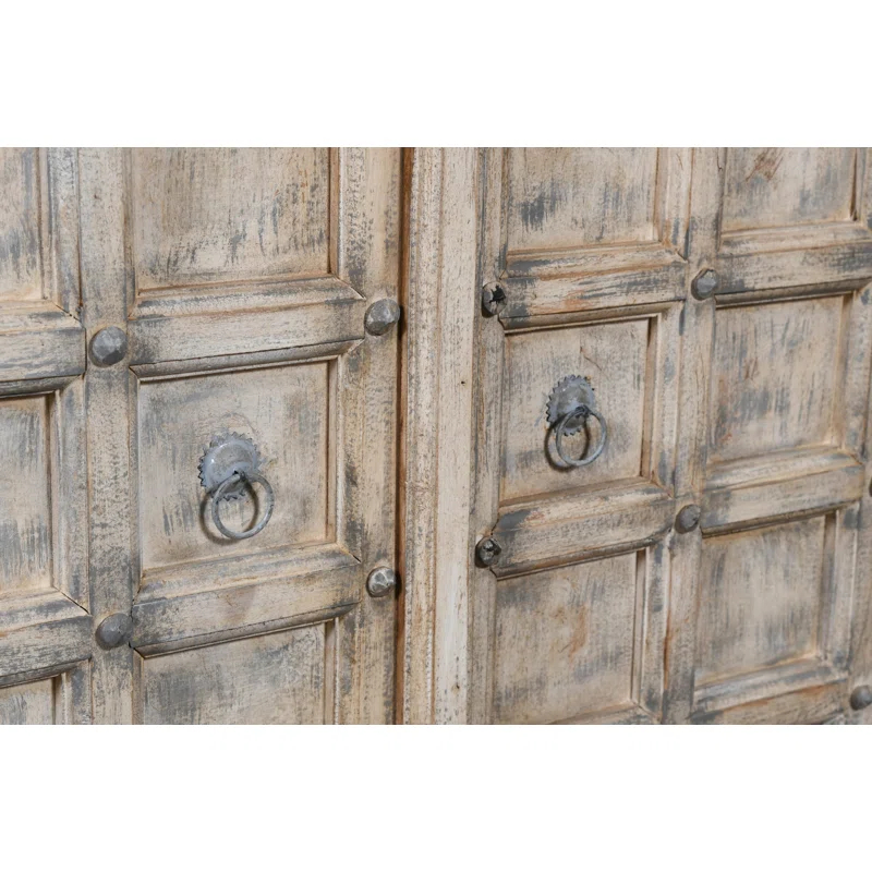 Bungalow Rose White Distressed Antique 2 Door Sideboard | Wayfair