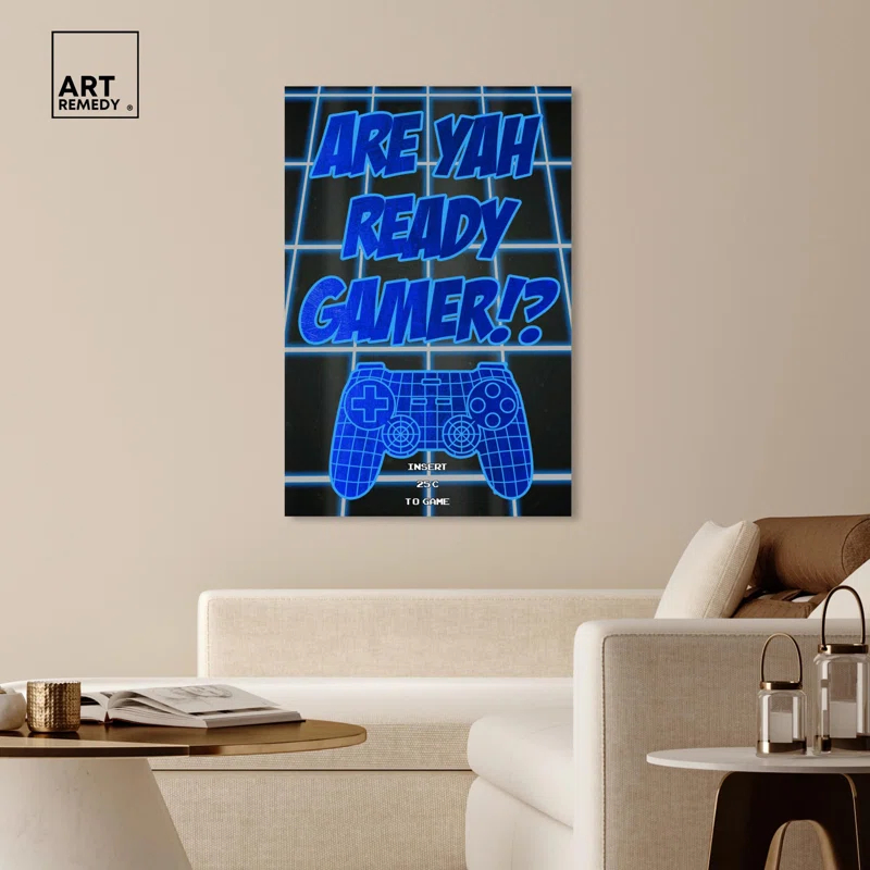 Art Remedy Ready Gamer Canvas Gamer Art Prints by Art Remedy