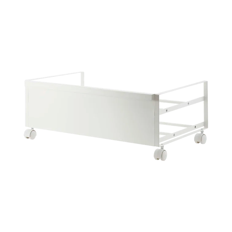 Yamazaki Home Rolling Shoe Rack, Steel, Holds 4 shoes, 6 heels, Wheels