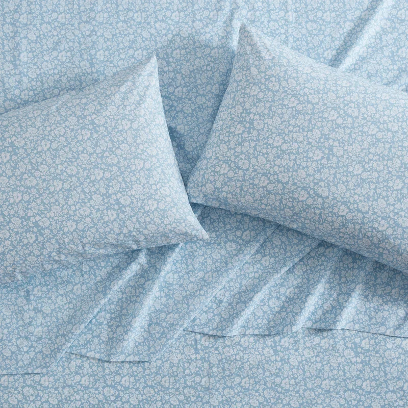 Laura Ashley Printed Cotton Percale Sheet Set