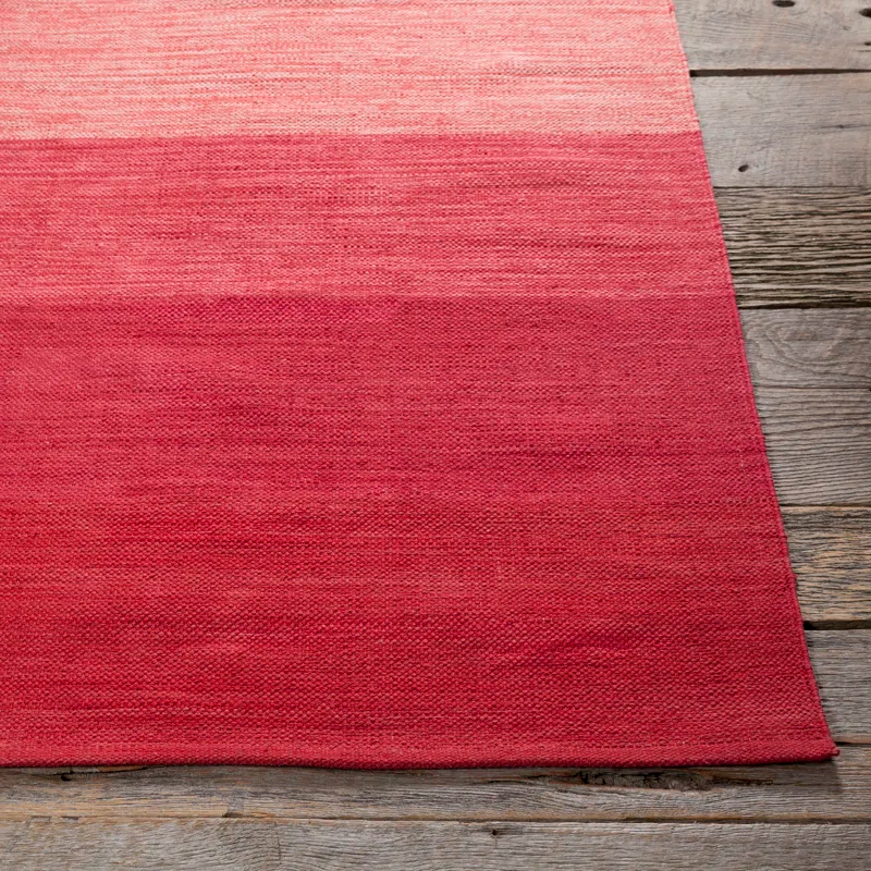 Chandra Rugs Rectangle: 2' x 3' - India Red Striped Rug