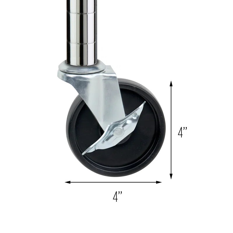 Honey Can Do 4" Shelving Casters (Set of 4)