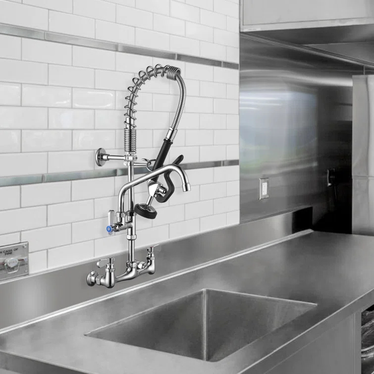 iVIGA Commercial Kitchen Faucet with Pre-Rinse Sprayer 36 Inch 2314300C-36-WF
