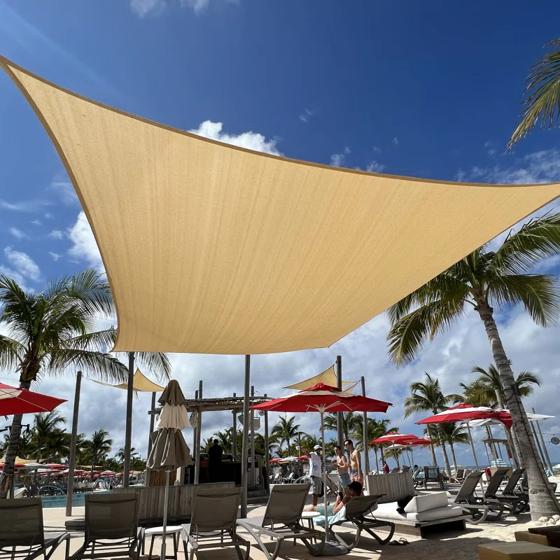 Khomo Gear Sun 8' x 12' Rectangular Shade Sail – UV Block, Outdoor Canopy for Patio & Garden
