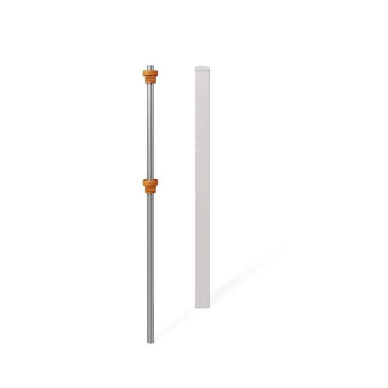 WamBam No-Dig Fence 5ft H (1 Fence Post) No Dig WamBam Windsor Finishing Post with Steel Pipe Anchor Kit, Permanent White Vinyl Post for Windsor Fence Panels and Gate Kit, Perfect for Yard, Pool or Dog Fence BL19109