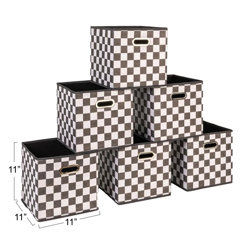Household Essentials Wayfair Basics® Open Fabric Storage Bin Set (Set of 6)
