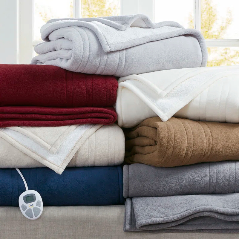 Serta Serta Fleece to Sherpa Heated Blanket