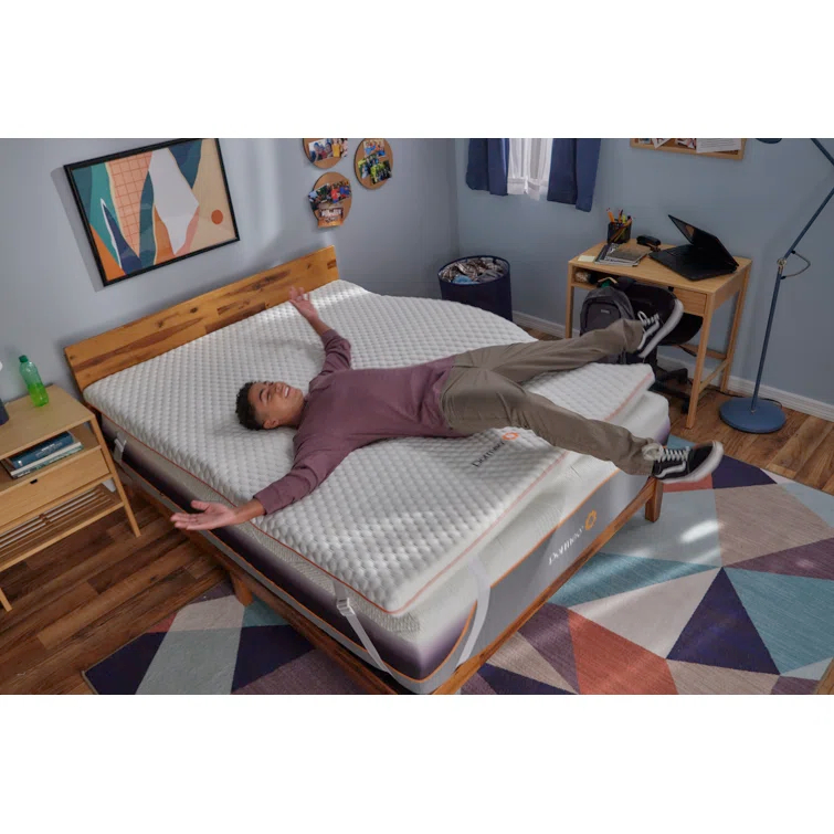 Dormeo Dormeo Premium Cooling Mattress Topper - 3-Inch, 3-Zone OctaspringⓇ Technology for Optimal Back Support, Anti-Slip Bottom