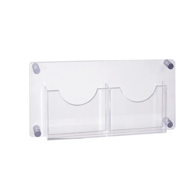 Azar Displays Two-Pocket Letter Wall Mount Brochure Holder Overall Measurement: 23"W X 11"H