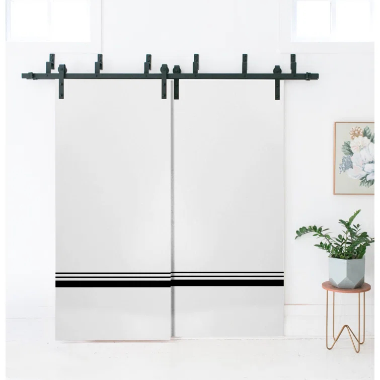 SARTODOORS Solid + Manufactured Wood Paneled Barn Door