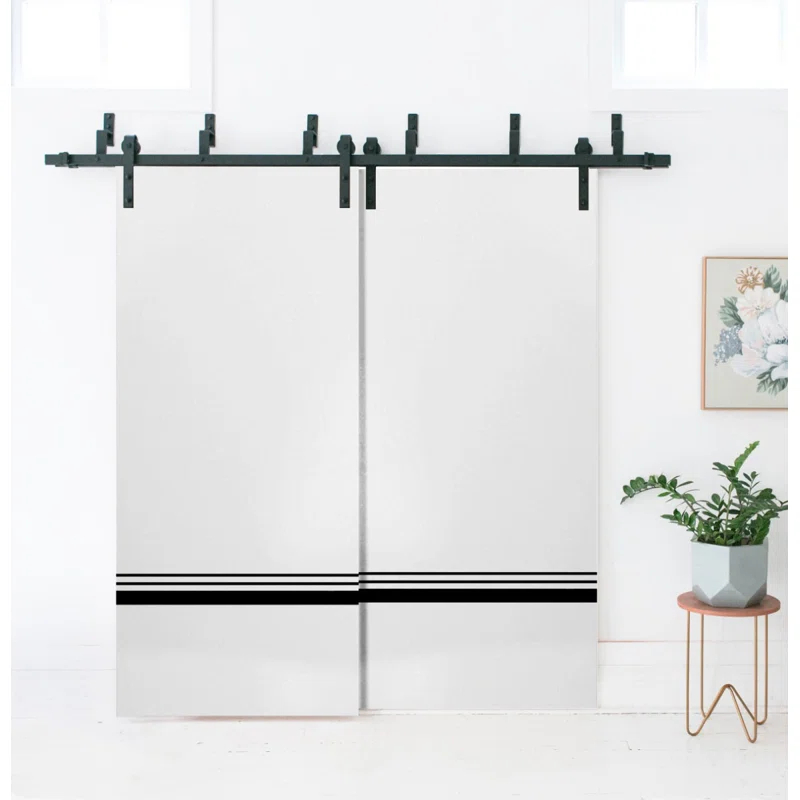 SARTODOORS Solid + Manufactured Wood Paneled Barn Door