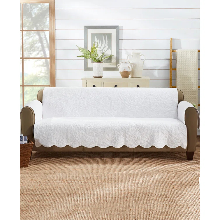 Sure Fit Heirloom Quilt Furniture Cover Cotton Box Cushion Sofa Slipcover