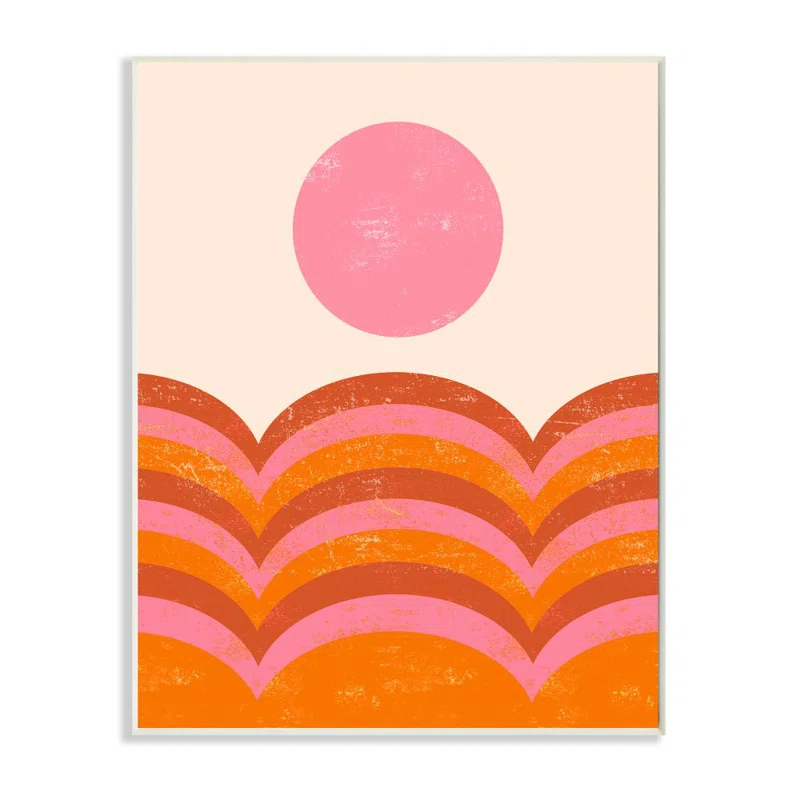 Stupell Industries " Abstract Sunset Arched Landscape " by Daphne Polselli