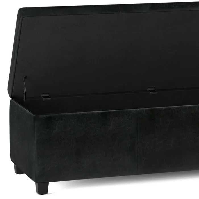 Simpli Home Avalon Extra Large Storage Ottoman Bench,Assembled
